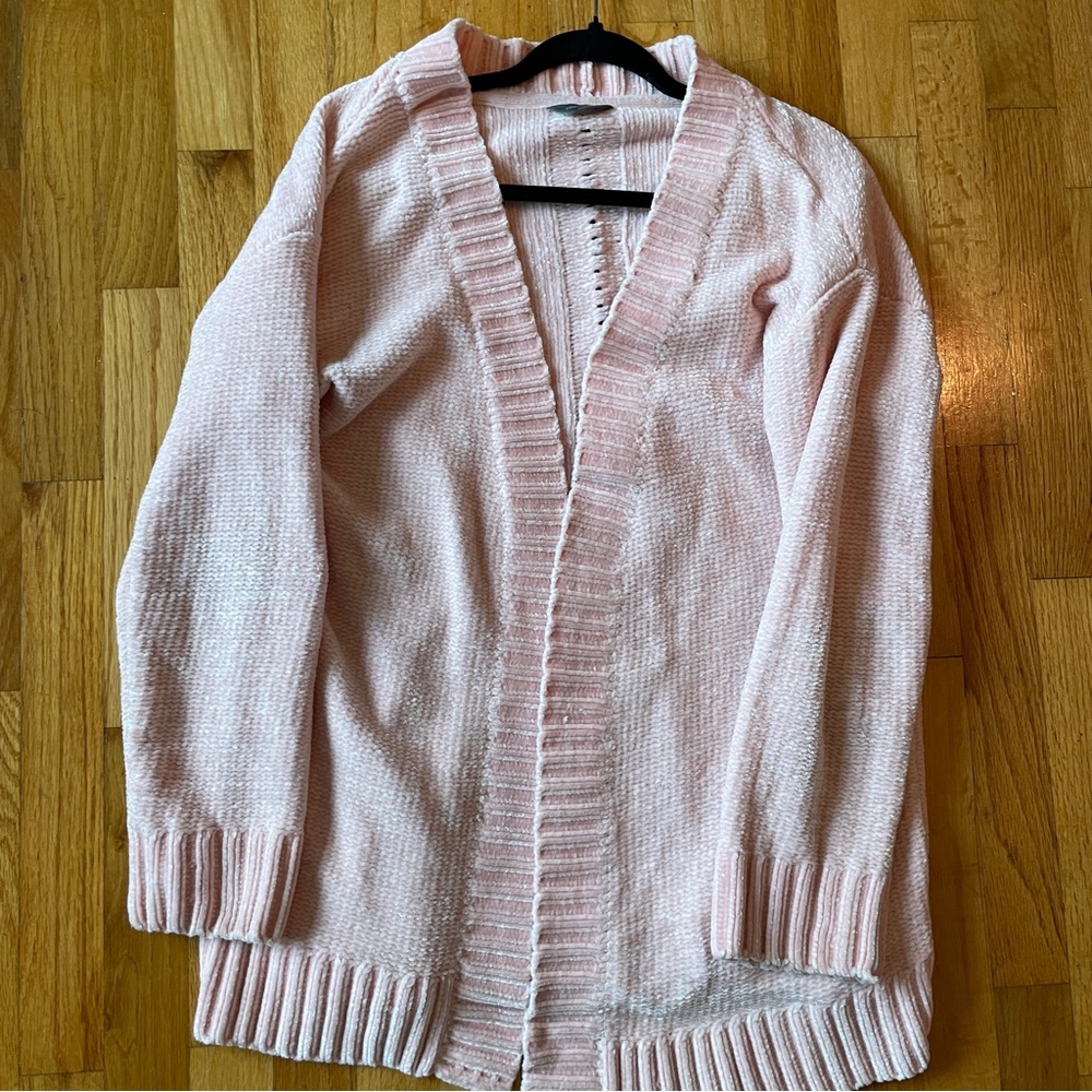 Super Soft and Cozy Pastel Pink Denver Hayes Sweater Cardigan Sweater
